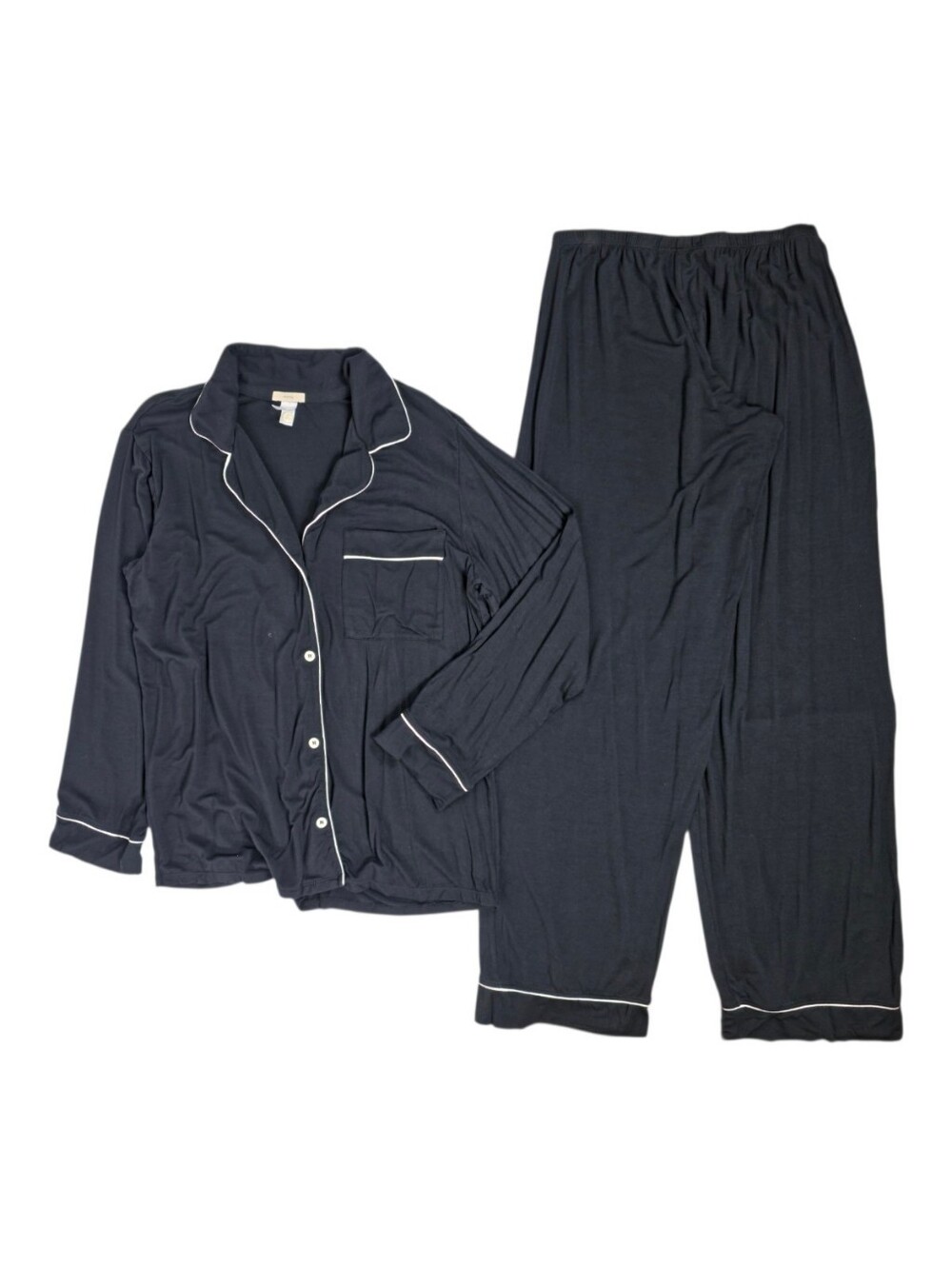 Eberjey Gisele Pajama Set Womens S Black Modal Long Sleeve Pants